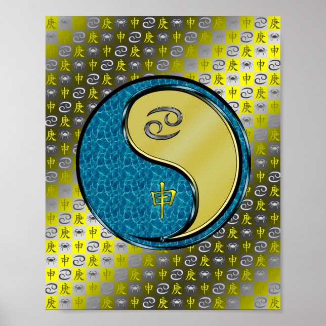 Krebs und Metallaffe Poster (Vorne)