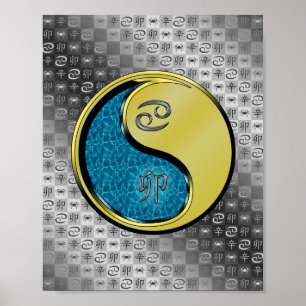 Krebs und Metallkaninchen Poster