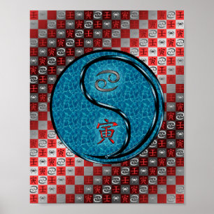 Krebs und Wasser Tiger Poster