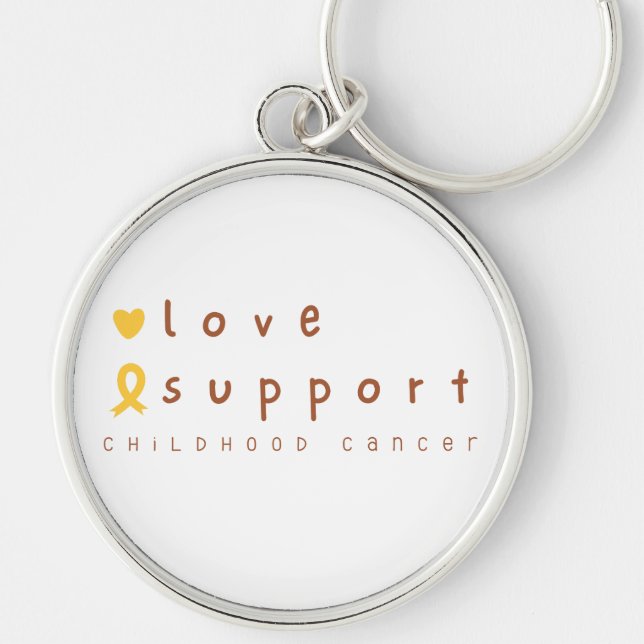 Krebs unterstützende Liebe Schlüsselanhänger (Vorne)