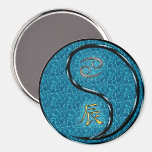 Krebs & Wasser-Drache Magnet