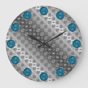 Krebs & Wasser Kaninchen Große Wanduhr