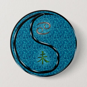 Krebs & Wasser Ziege Button
