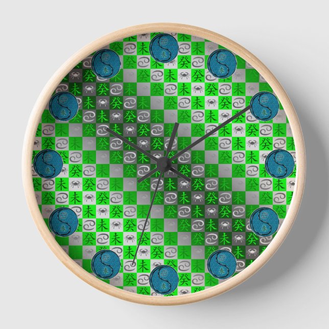 Krebs & Wasser Ziege Uhr (Vorderseite)