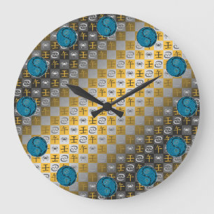 Krebs & Wasserpferd Große Wanduhr