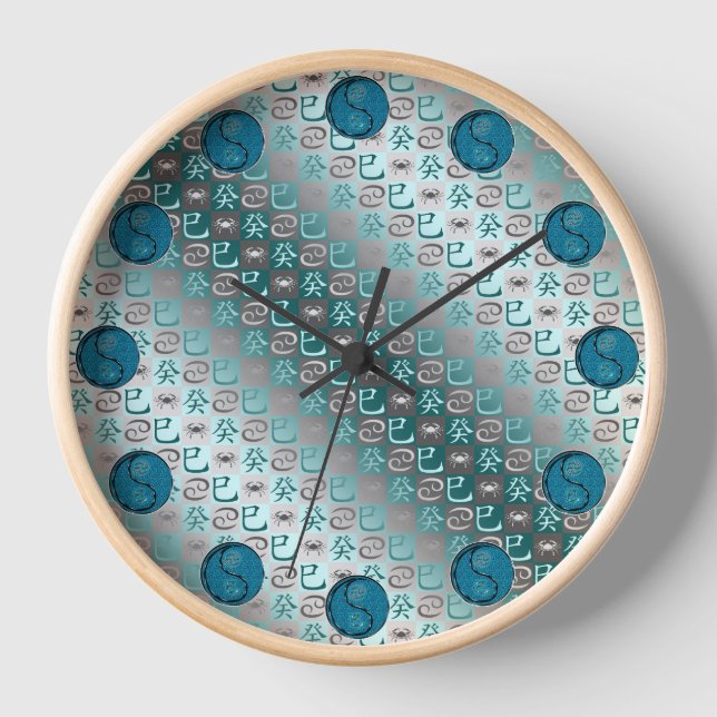 Krebs & Wasserschlange Uhr (Vorderseite)