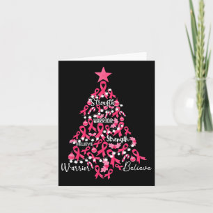 Krebs Weihnachtsbaum Pink Ribbon Kampf Bewusstsein Karte