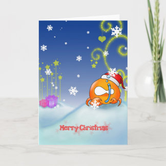 Krebs-Weihnachtskarte Feiertagskarte