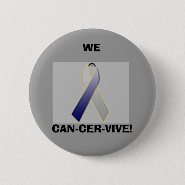 KREBS, WIR, CAN-CER-VIVE! BUTTON (Vorderseite)