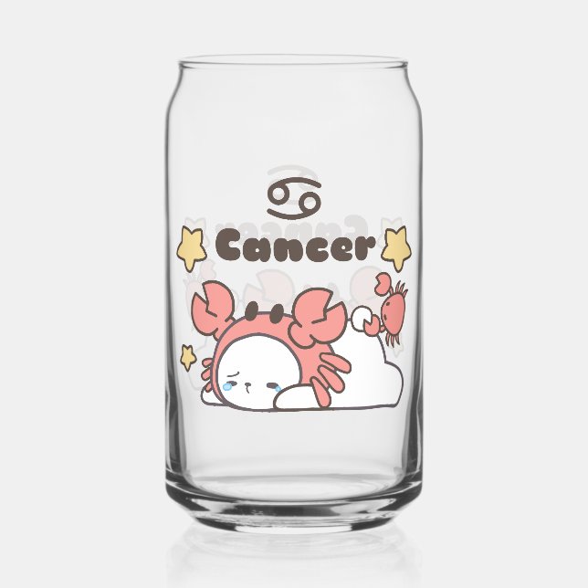 Krebs Zodiac Charm - Adorable Crab Capped Bunny Dosenglas (Vorderseite)