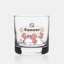 Krebs Zodiac Charm - Adorable Crab Capped Bunny Whiskyglas