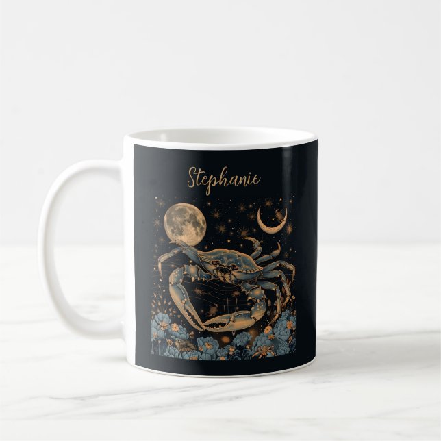 Krebs Zodiac Krebs Horoskop Signieren Kaffeepause  Kaffeetasse (Links)