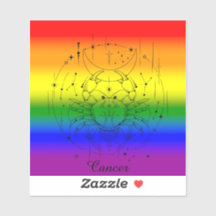 Krebs Zodiac LGBTQ Pride Rainbow Astrologie Design