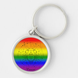 Krebs Zodiac LGBTQ Pride Rainbow Astrologie Design Schlüsselanhänger