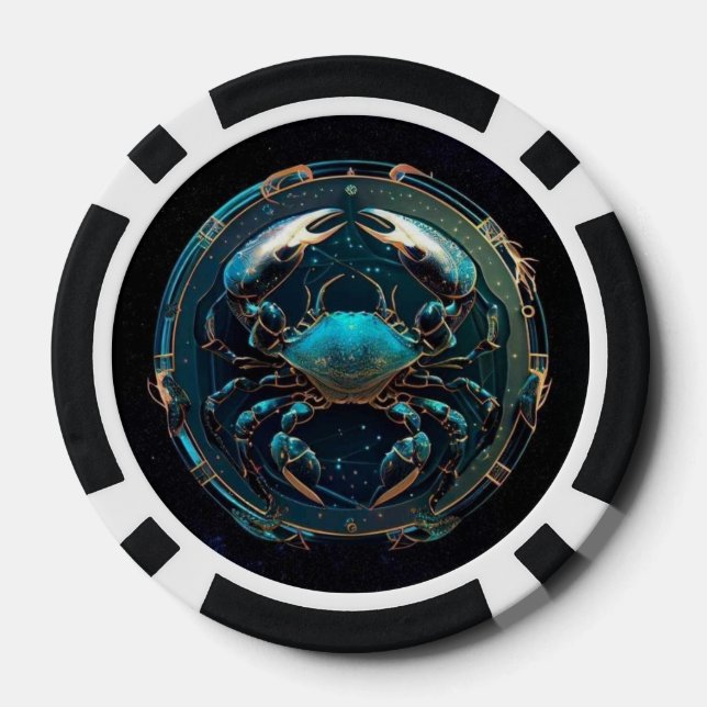 Krebs Zodiac Poker Chips - Krebshoroskop (Rückseite)