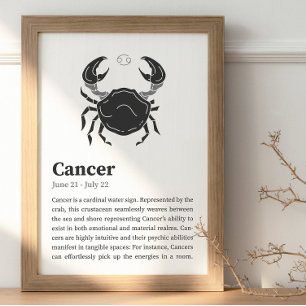 Krebs Zodiac Sign Poster