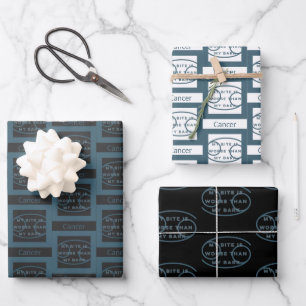 Krebs Zodiac signieren Geburtstagspass Zitat Blue Geschenkpapier Set
