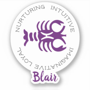 Krebs Zodiac Star-Zeichen Aufkleber