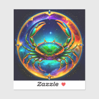 Krebs Zodiac-Sticker, Celestial Zodiac Aufkleber