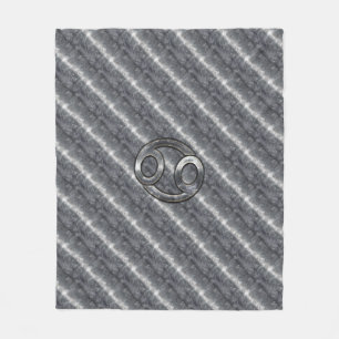 Krebs Zodiac Symbol Industrial Style Fleecedecke