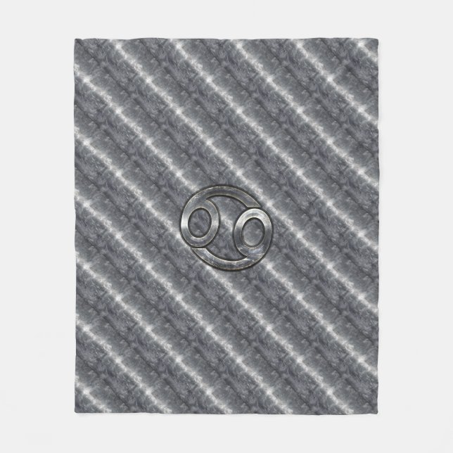 Krebs Zodiac Symbol Industrial Style Fleecedecke (Vorderseite)