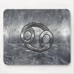 Krebs Zodiac Symbol Industrial Style Mousepad