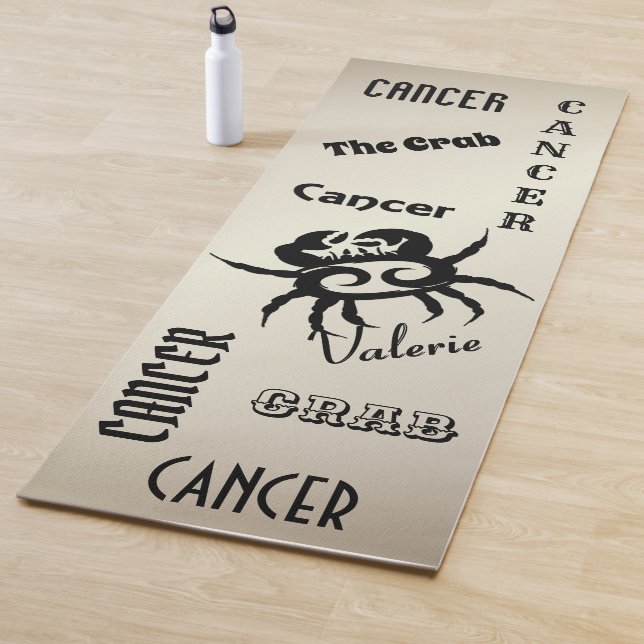 Krebs Zodiac Symbol Persönliche Antike Gold Yogamatte (Beispiel)