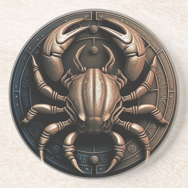 Krebs Zodiac-Syndrom Horoskop Getränkeuntersetzer (Vorne)