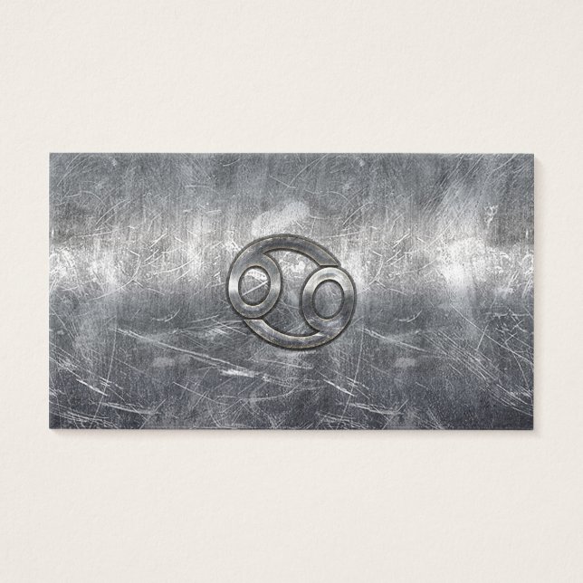 Krebs-Zodiac-Zeichen im industriellen Stil (Vorderseite)