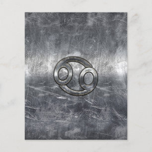 Krebs-Zodiac-Zeichen im industriellen Stil Flyer