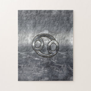 Krebs-Zodiac-Zeichen im industriellen Stil Puzzle