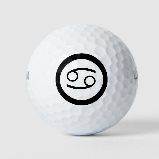 Krebs Zodiac-Zeichen Personalisierte Custom Golfball (Vorderseite)