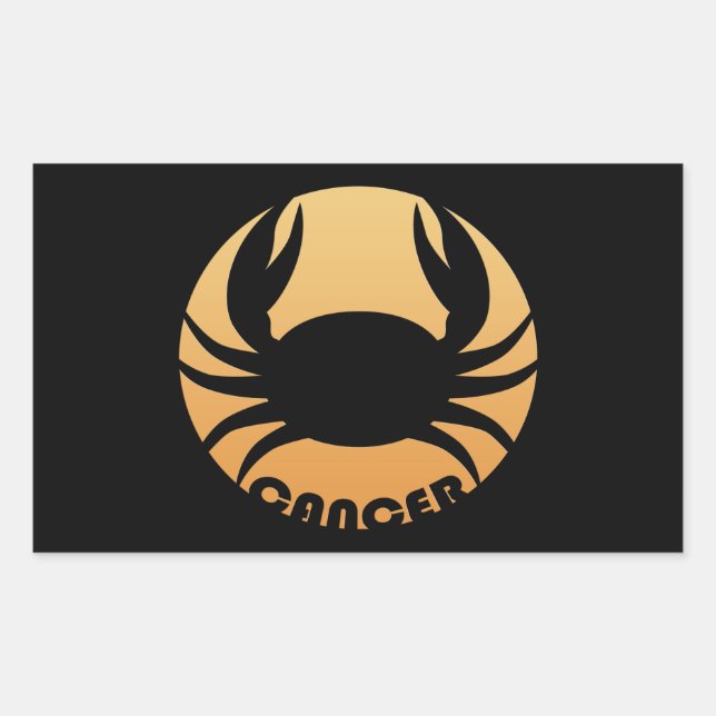 Krebs Zodiac-Zeichen Rechteckiger Aufkleber (Vorderseite)