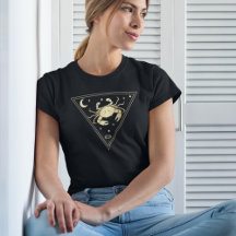 Krebs Zodiac-Zeichen-Wasser-Element in Gold