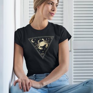 Krebs Zodiac-Zeichen-Wasser-Element in Gold T-Shirt