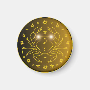 Krebs-Zodiak-Emblem Minimales Himmelssymbol Magnet
