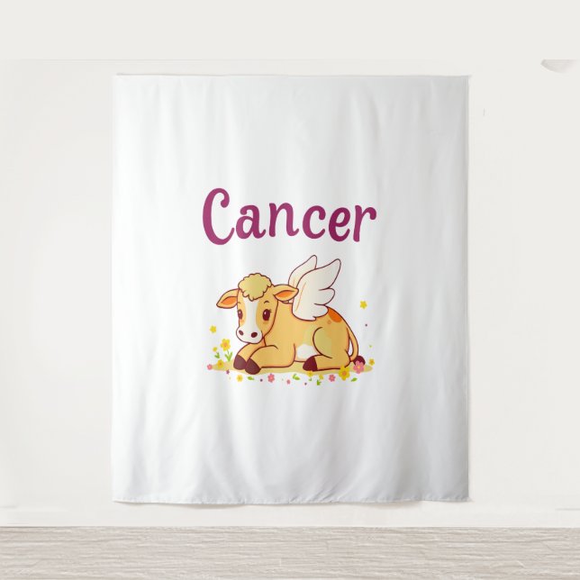 Krebs Zodiakkühe, Niedlicher Krebs Wandteppich (Vorderseite)