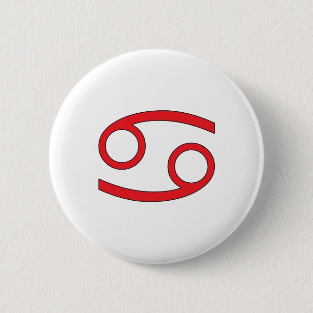 Krebs, Zodiaksymbol, Horoskop Button (Vorderseite)