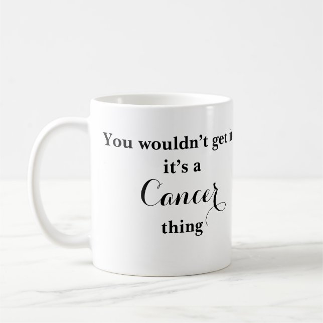 Krebsastrologie Zodiac Funny Mug Kaffeetasse (Links)