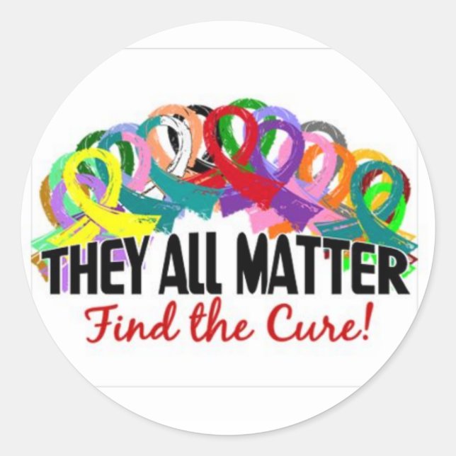 Krebsaufkleber Runder Aufkleber (Vorderseite)