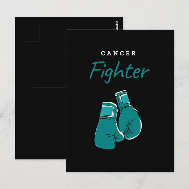 Krebsbekämpfer, aquamarin postkarte (Vorne/Hinten)