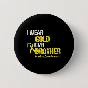 Krebsbewusstsein bei Kindern Brother Yellow Ribbon Button