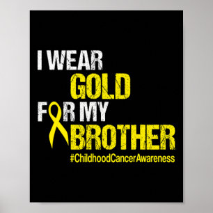 Krebsbewusstsein bei Kindern Brother Yellow Ribbon Poster