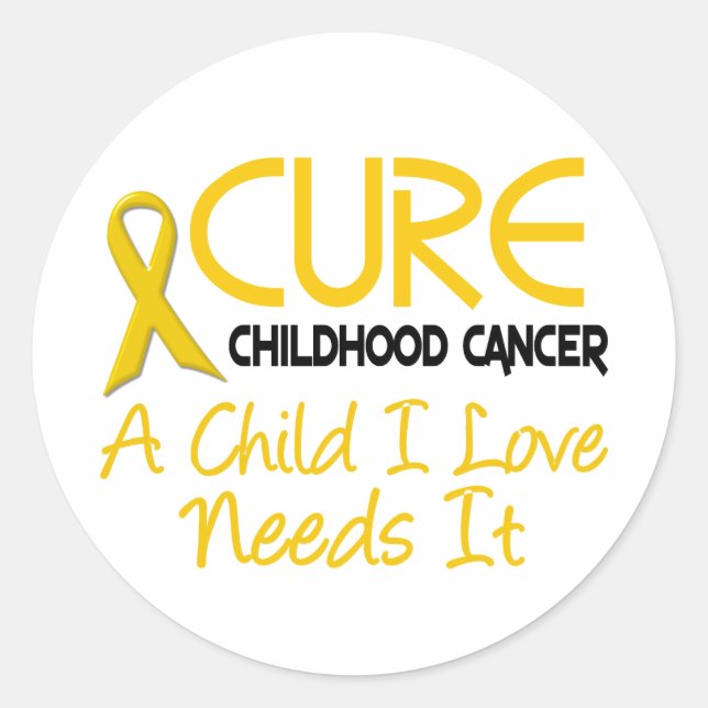 Krebsbewusstsein bei Kindern Runder Aufkleber (Vorderseite)