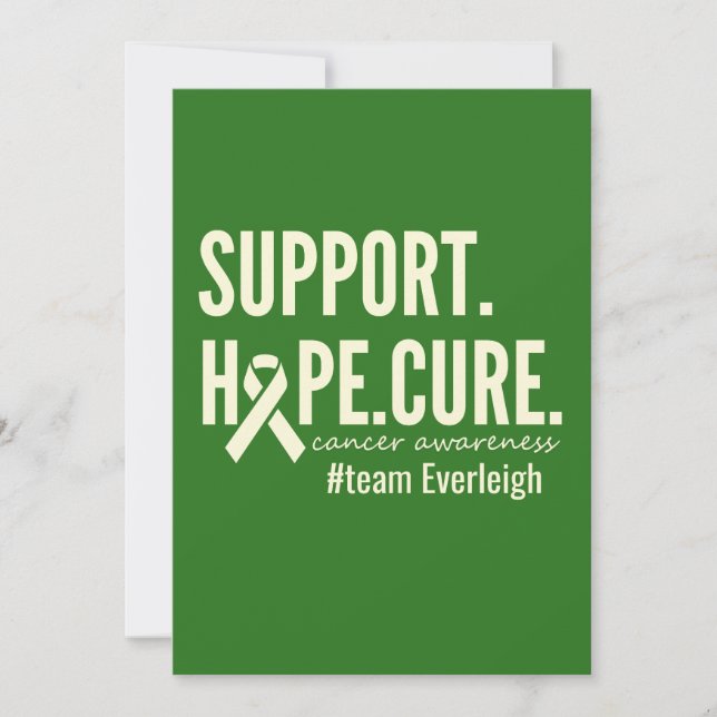 Krebsbewusstsein Benutzerdefinierte Einladungskart Feiertagskarte (Vorderseite)