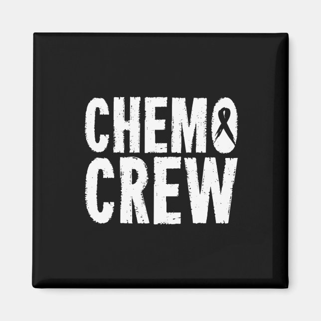 Krebsbewusstsein Chemo Crew Survivor Geschenk Magnet (Vorne)
