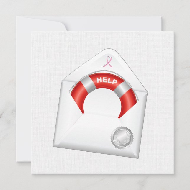 Krebsbewusstsein - Einladung zu rosa Ribbon (Vorderseite)