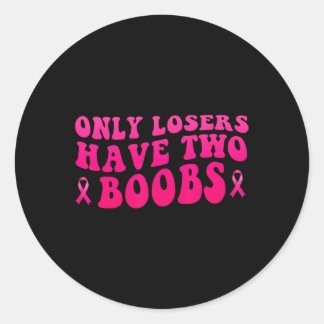 Krebsbewusstsein Funny Mastectomy Runder Aufkleber