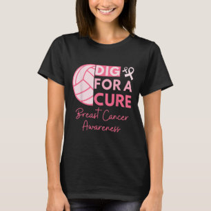 Krebsbewusstsein für eine Heilung von Volleyball P T-Shirt