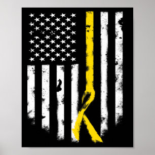 Krebsbewusstsein für Kinder - Amerikanische Flagge Poster